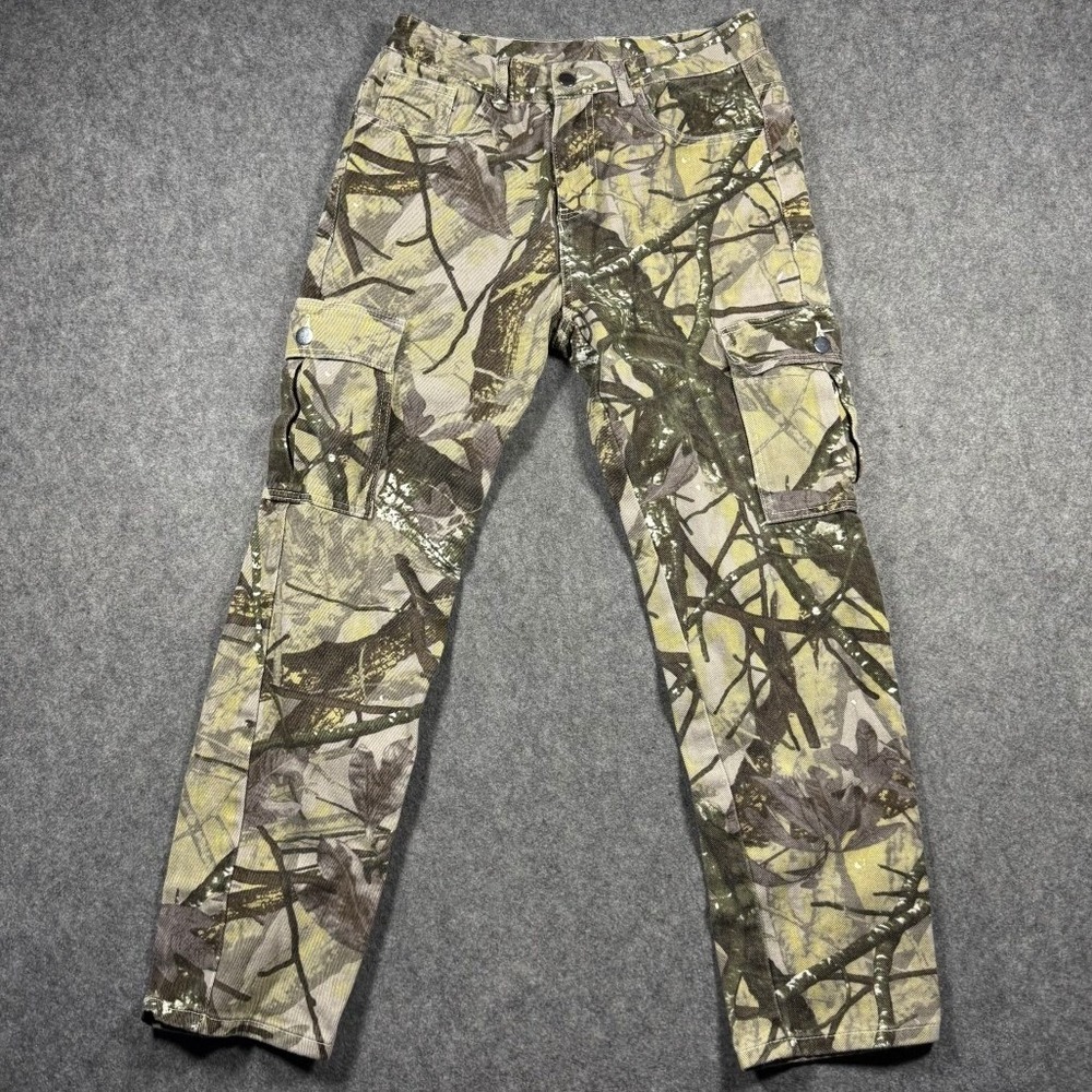 Manfinity Mens Real Tree Camo Cargo Pants Size 30 (Fits 29x25) Utility Trousers